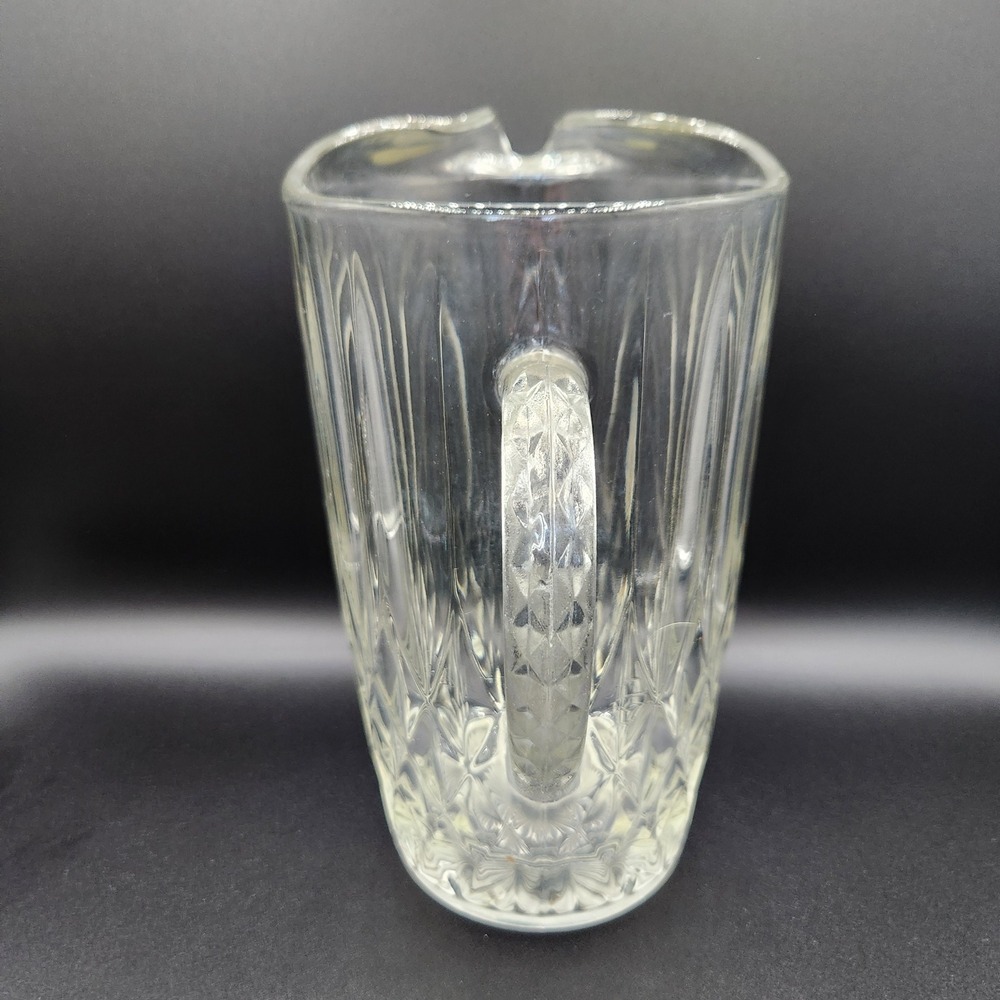 Beautiful Vintage Heavy Glass Pitcher - Picture 4 of 6